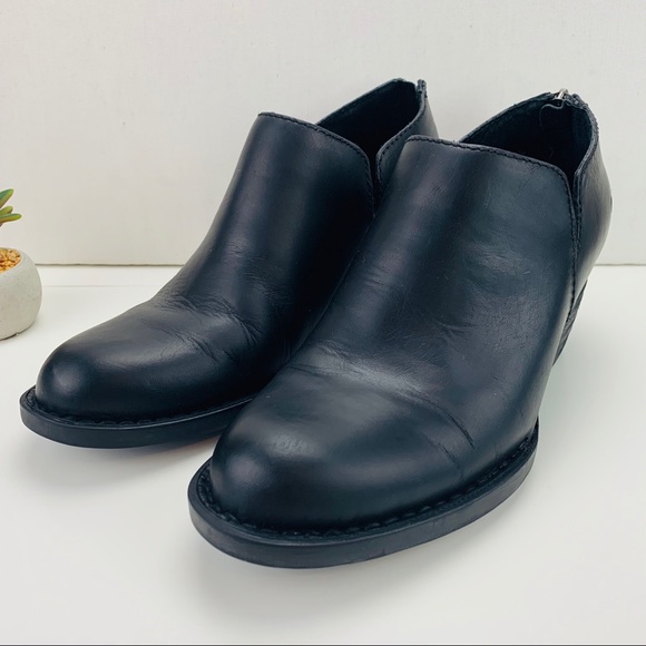 Born aare leather block heel ankle booties Clearance